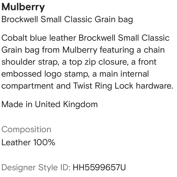 NWT Mulberry Brockwell Leather Bag - Picture 9 of 9